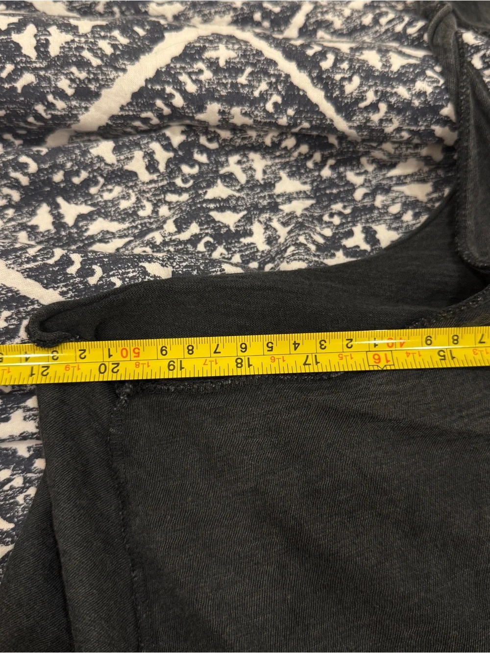 Free People We The Free Black Grey Swing Tank XL Oversized Racerback Boho Tunic